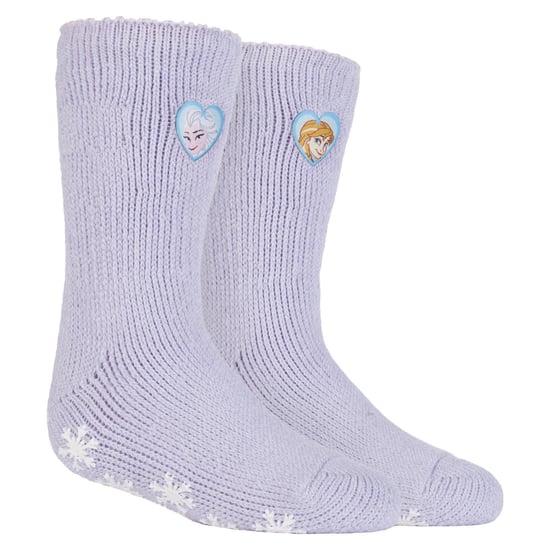 Heat Holders - Childrens Character Non Slip 2.3 TOG Winter Warm Thermal Slipper Socks with Grippers - Frozen Princess - Image 1