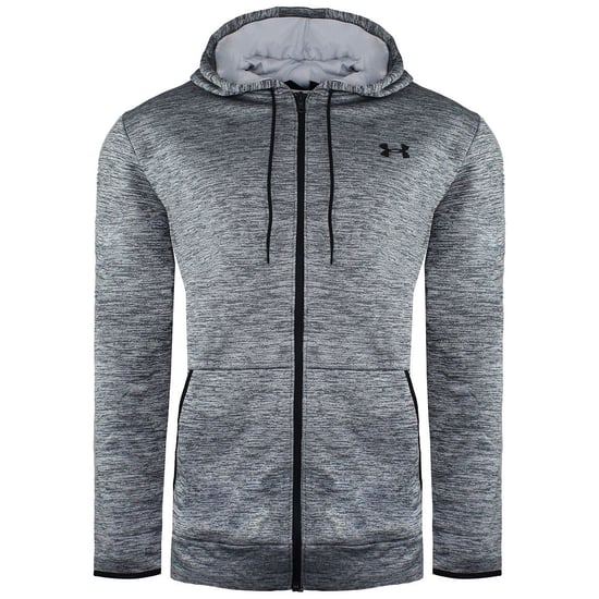 Under Armour Long Sleeve Zip Up Grey Mens Fleece Hooded Track Jacket 1357110 014