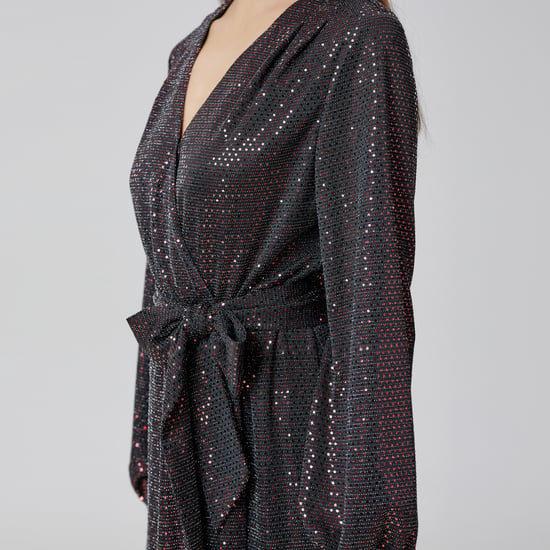 Glitterjurk met wikkeleffect - Image 6