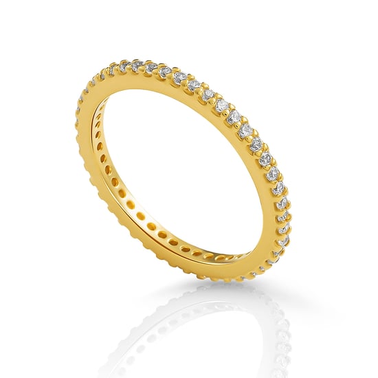 Orphelia 'Lily' Women's 925 Sterling Silver Ring - Gold ZR-7538/G - Image 1