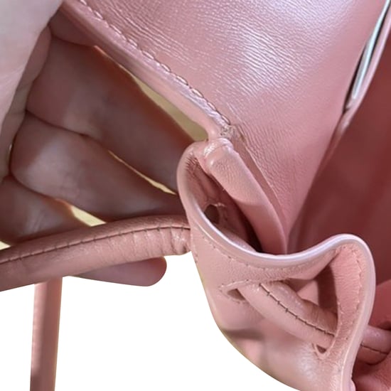 Bottega Veneta Kleine Beak Crossbody Bag in Roze Leer - Image 6