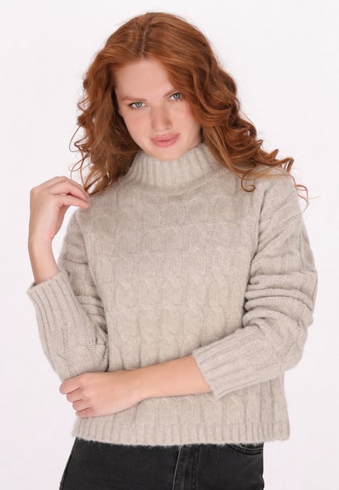 Dreimaster Jumper Dames licht bruin melange - Image 3