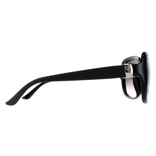 Salvatore Ferragamo Rectangle Womens Black Grey Gradient Sunglasses
