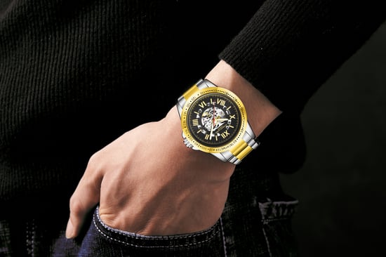 Hand Assembled Anthony James Limited Edition Techtonic Automatic Two Tone Watch