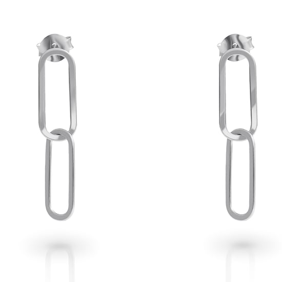 Orphelia 'Rose' Dames 925 Sterling Zilveren Dangle Oorbellen - Zilver ZO-7561 - Image 1