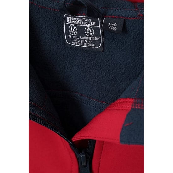 Mountain Warehouse Childrens/Kids Exodus Water Resistant Soft Shell Jacket (Red)
