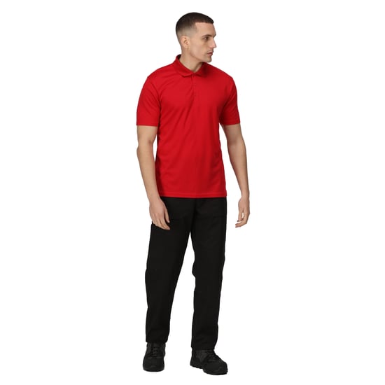 Regatta Mens Pro Moisture Wicking Polo Shirt (Classic Red)