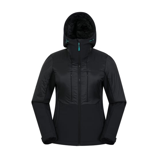 Mountain Warehouse Dam Machina Hybrid Fodrad Jacka (Svart) - Image 1