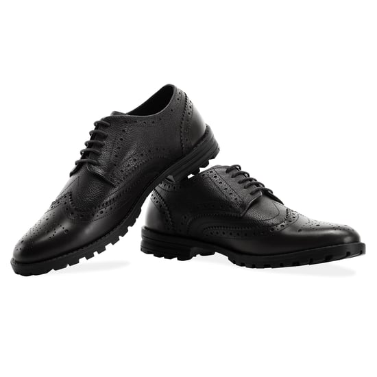 Redfoot James Black Brogue