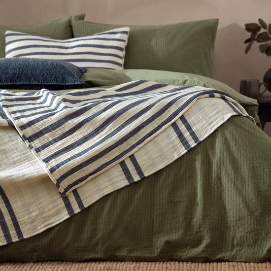 Yard Woven Stripe Cotton Bedspread - Image 1