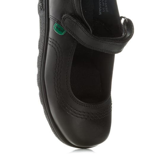Girl's Kickers Fragma Pop Leather Shoes in Black - Image 6