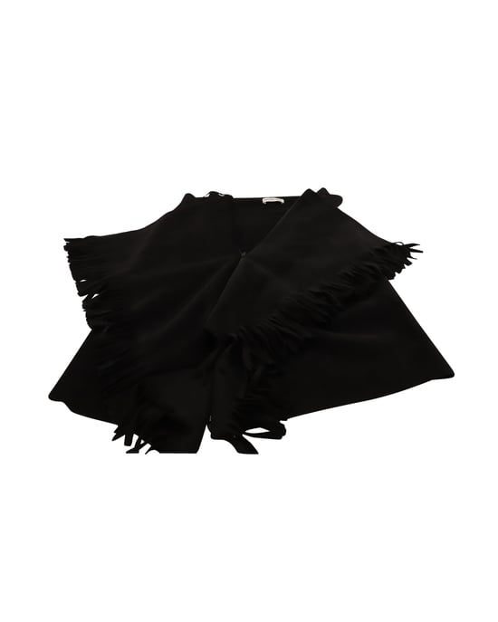 Balenciaga Franje Asymmetrische Midi Rok in Zwart Wol - Image 5