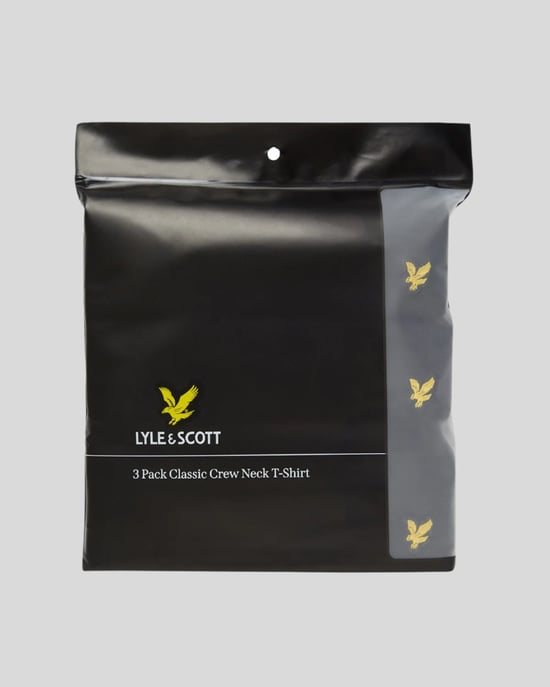 Lyle & Scott Basic 3-pack T-shirt zwart - Image 3