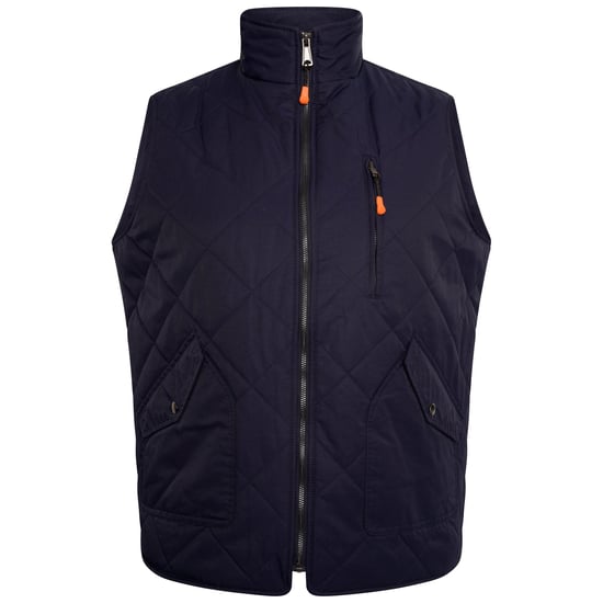 Grey Hawk Quilted Gilet in Navy