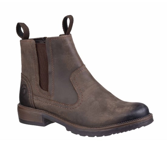 Cotswold Womens/Ladies Laverton Slip On Leather Ankle Boot (Brown) - Image 1