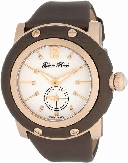 Glam Rock Ladies Watch  Quartz  brown gold - Image 1