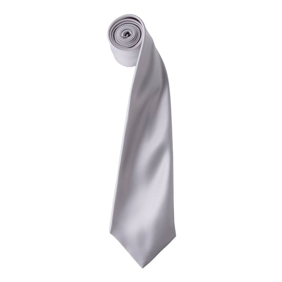 Premier Herensatineband (Smalblad) (Zilvergrijs) - Image 1