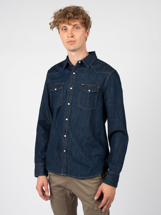 Guess Shirt Men's Blue - Image 3