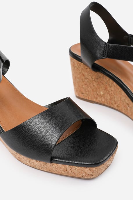 Wheres That From Womens 'Imelda' Wedge Sandals With Buckle Ankle Strap