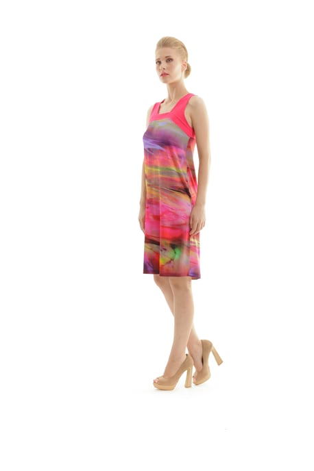 Print Dress with Square Neckline - Image 4