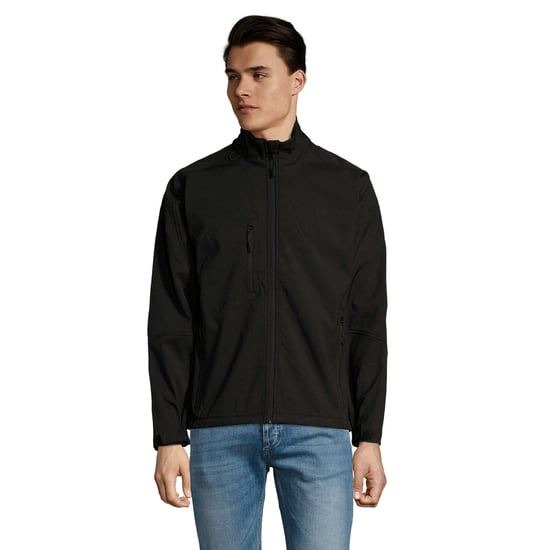SOLS Heren Relax Soft Shell Jas (Zwart) - Image 1