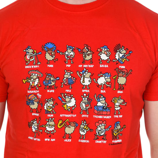 MUSIC men's short sleeve round neck t-shirt