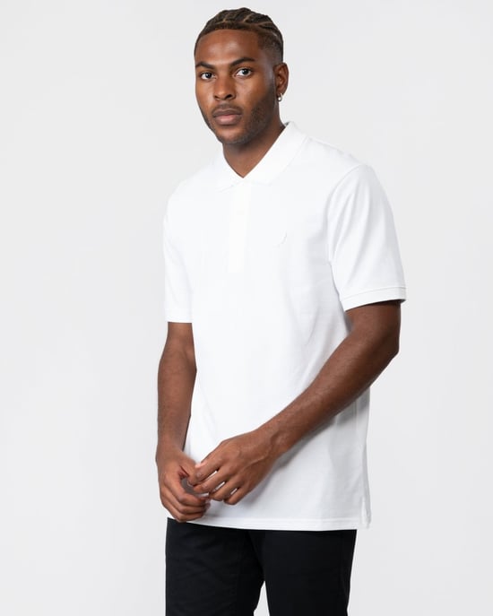 Lyle & Scott tonaal Eagle wit poloshirt - Image 1