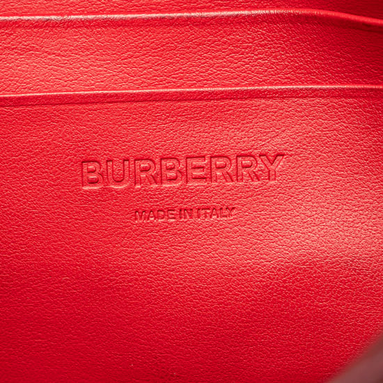 Vintage Burberry TB Monogram Nylon Paddy Crossbody Orange - Image 5