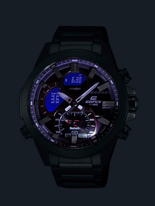Casio Edifice Men's Silver Watch ECB-30D-2AEF - Image 4