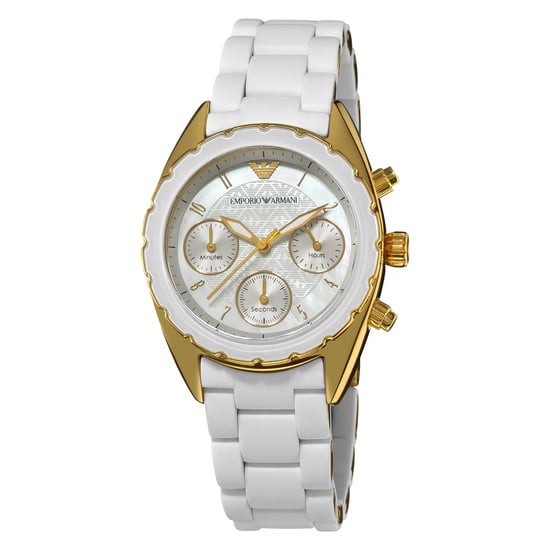 Emporio Armani Damklocka Kvarts vit guld - Image 1