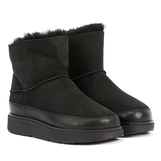 FitFlop Shearling Dameslaarzen Zwart - Image 1