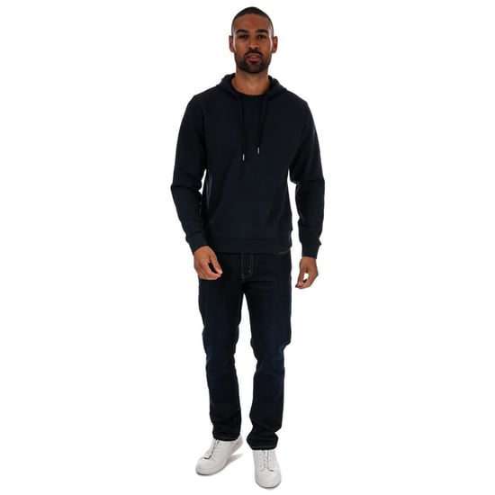 Men's Armani Exchange Tonal Boxed Logo Hoody in Navy
