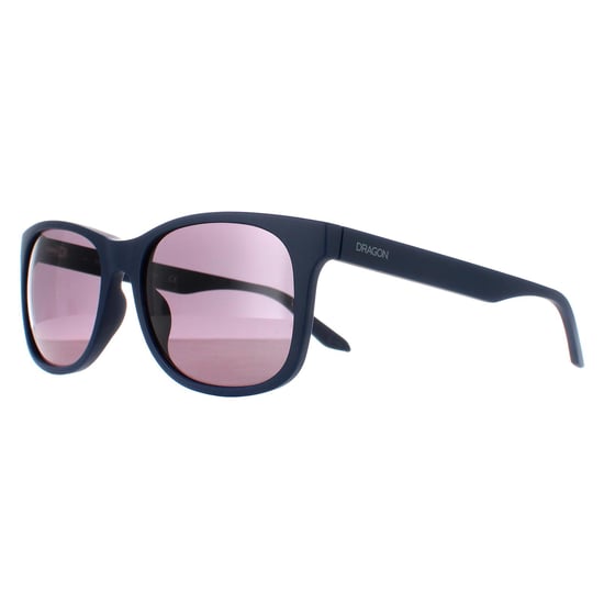 Dragon Rectangle Mens Matte Navy Lumalens Smoke Eden