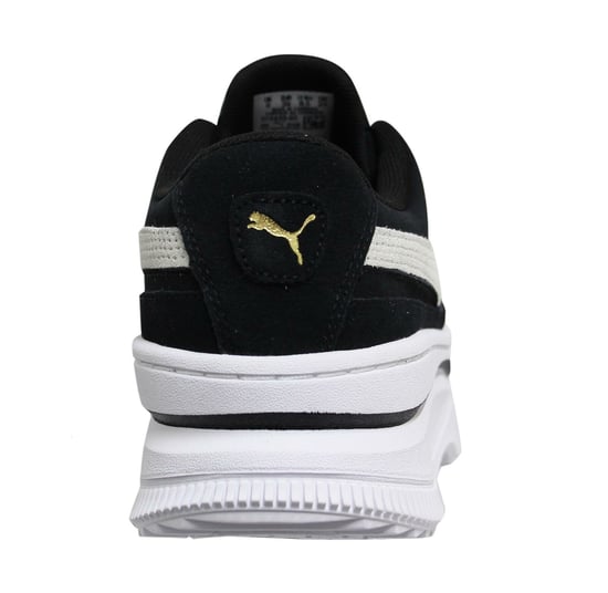 Puma Deva Suede Leather Black White Lace Up Womens Platform Trainers 372423 03