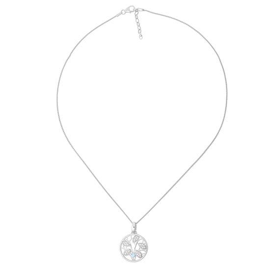Orphelia 'Oceane' Dames 925 Sterling Zilveren Ketting met Hangertje - Zilver ZH-7090 - Image 1