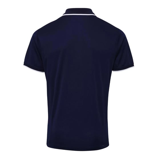 Premier Heren Coolchecker Contrast Pique Poloshirt (Marine / Wit) - Image 2
