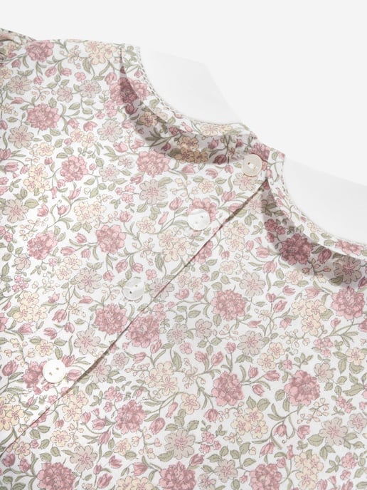 Sarah Louise Girls Floral Cotton Dress in Multicolour