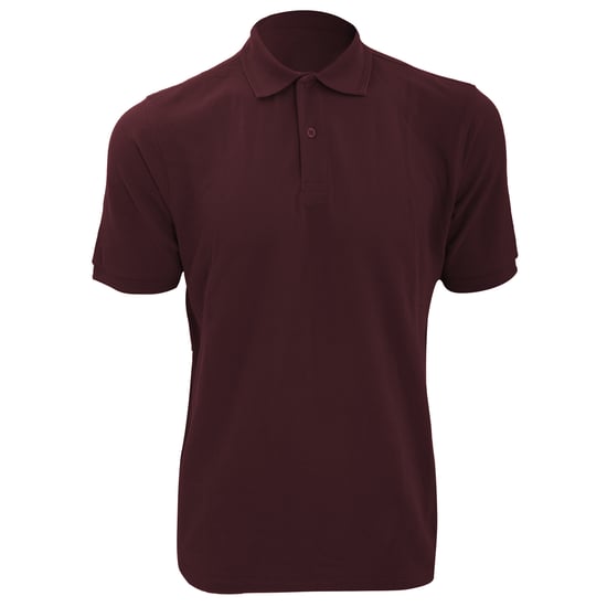Russell Heren Ripple Collar & Manchet Poloshirt met korte mouwen (Bourgondië) - Image 1
