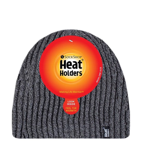 Heat Holders - Mens Fleece Lined Thermal Winter Knitted Beanie Hat - Image 2