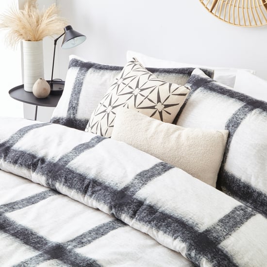 Textured Mohair Check Cotton Duvet Covet Set