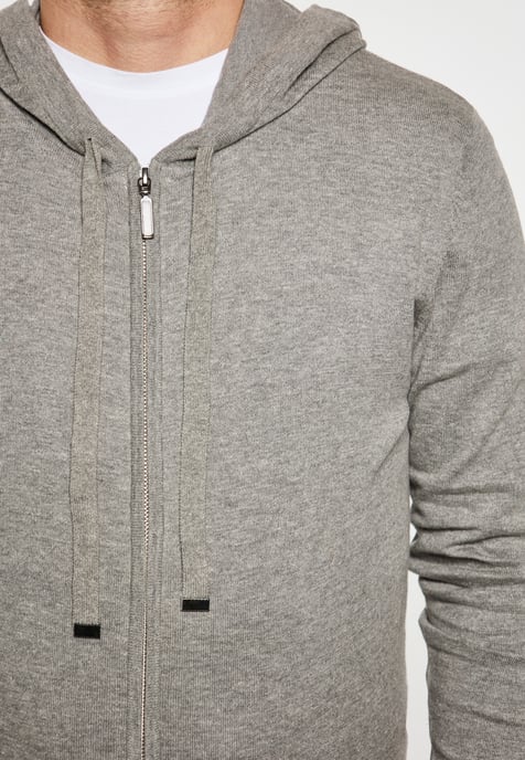Mo Hooded jacket Men Grey melange - Image 3