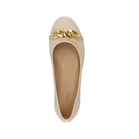 Dune Ladies Hassel - Chain Trim Leather Ballet Flats - Image 4