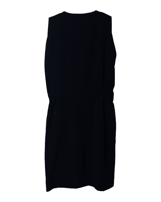 Balenciaga V-ringad klänning i svart triacetat - Image 4