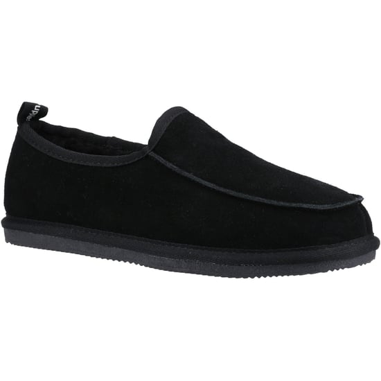 Hush Puppies Charles Suede Svarta tofflor för män - Image 1