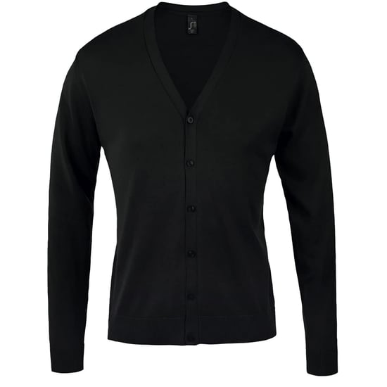 SOLS Heren Gouden Gebreid V Hals Vest (Zwart) - Image 1