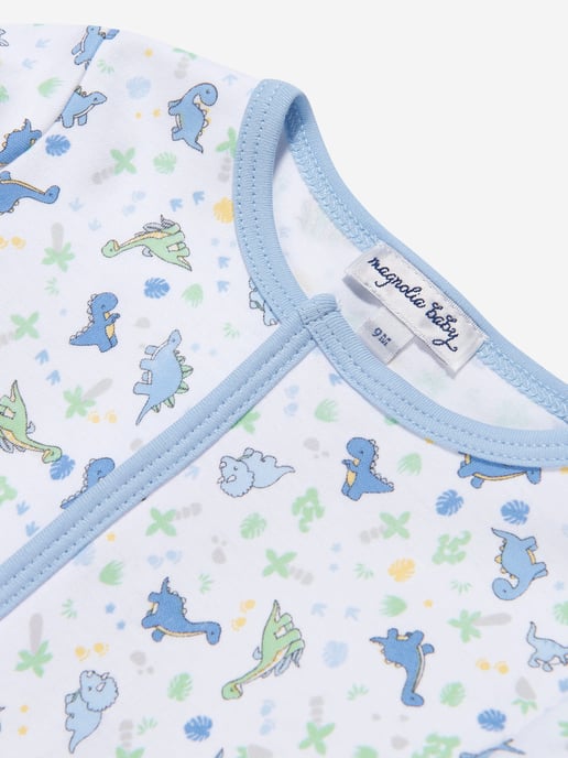 Magnolia Baby Baby Boys Dinoland Babygrow in White