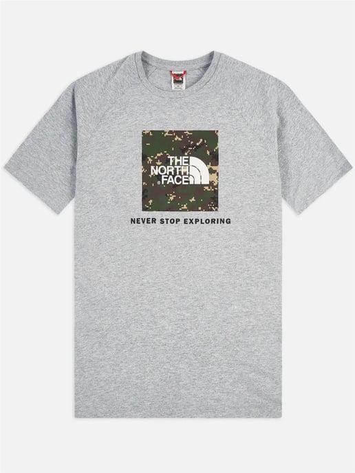The North Face Mens Reglan Sleeve NSE T Shirt Grey - Image 5
