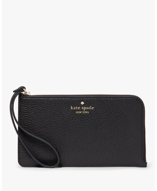 Lucy Pebbled Leather Medium L-Zip Wristlet