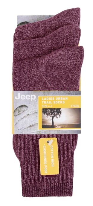 Dames Vintage Bootsokken | Jeep | Antiblare Crew Lengte Katoenen Retro Sportsokken voor Vrouwen - Roze - Image 2