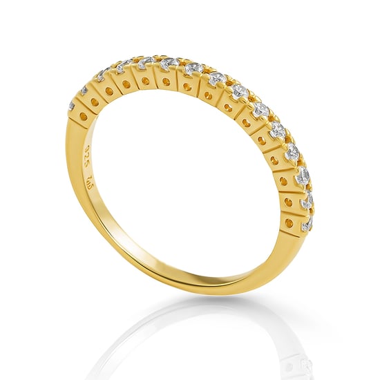 Orphelia 'Claire' Dames 925 Sterling Zilveren Ring - Goud ZR-7539/G - Image 2